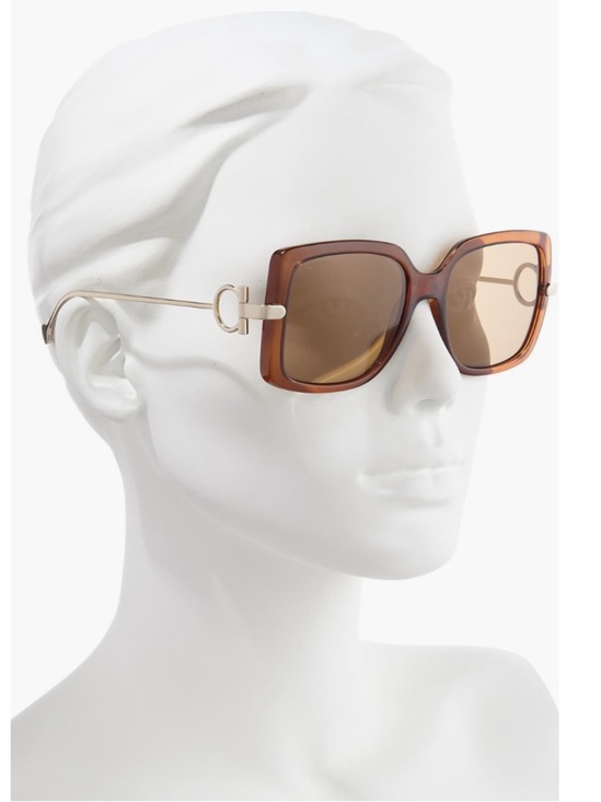 SALVATORE FERRAGAMO Gancio 55mm Square Sunglasses main image 4